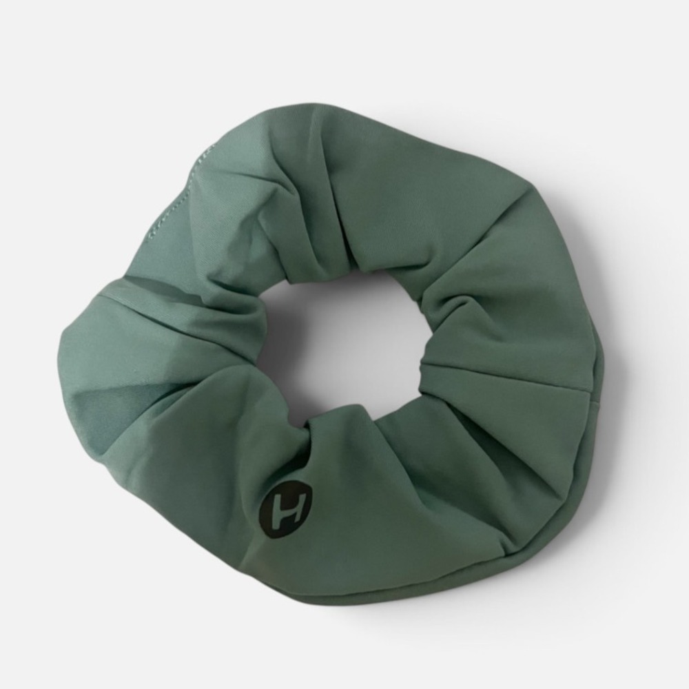 Halara Scrunchie Women OS Green Like New Performance Fabric Logo Accessory